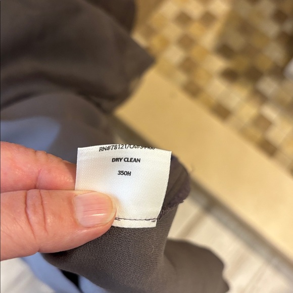 Eileen Fisher 2 pc. Sleeveless Silk Maxi Shift Smokey Gray. V-neck.Size M. - Picture 8 of 9